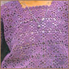 Фиолетовая ажурная блуза из квадратных мотивов - www.klubochek.org
