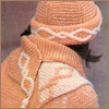 Шапочка и шарф с узором цветной жгут - www.klubochek.org